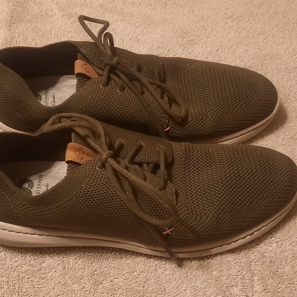 Clarks Cloudsteppers Mens Urban Mix Stretch Knit Sneakers Size 10.5 Green 23535